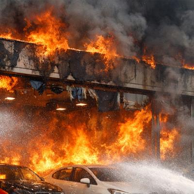 মধ্যরাতে কারওয়ান বাজারে গাড়ির শোরুমে অগ্নিকাণ্ড