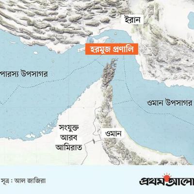 হরমুজ প্রণালিতে নিজের নিয়ন্ত্রিত এলাকার মানচিত্র প্রকাশ ইরানের